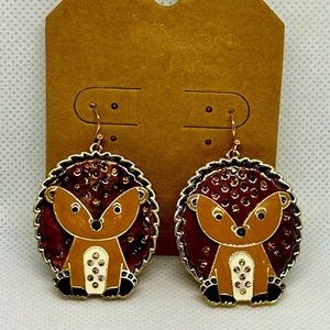 Hedgehog earrings NWOT